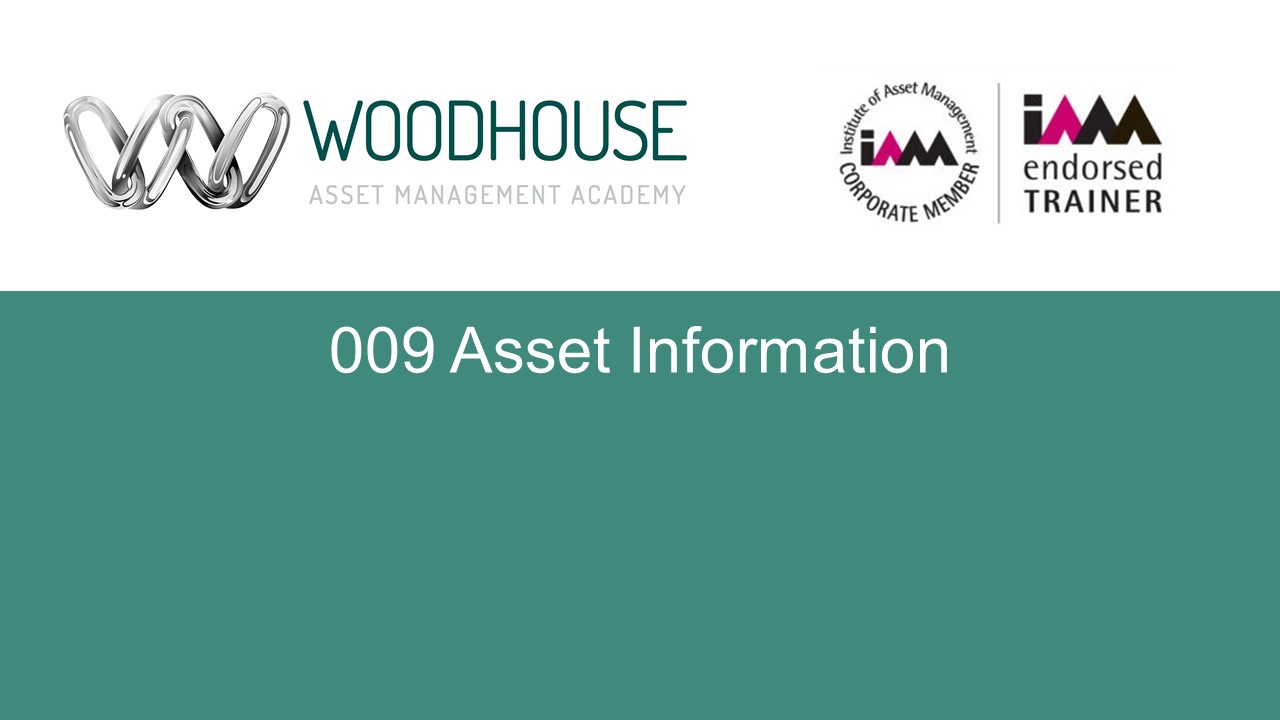 W009 Asset Information